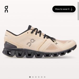 Like new cloud x on cloud pink fawn black sneakers women Sz 8 On Shoes Running